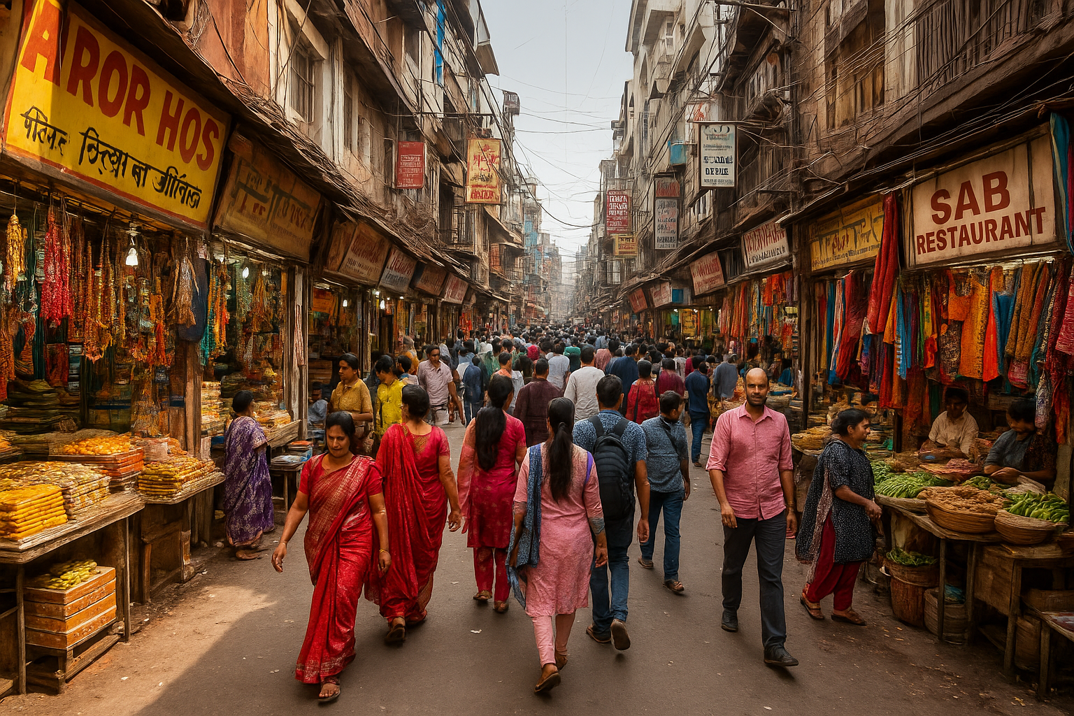 Walking Food & Flavor Market Tour in Delhi